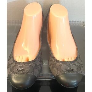 Coach Gray and Black Flats